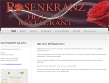 Tablet Screenshot of hotel-rosenkranz.de